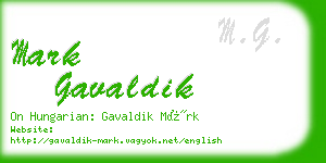 mark gavaldik business card